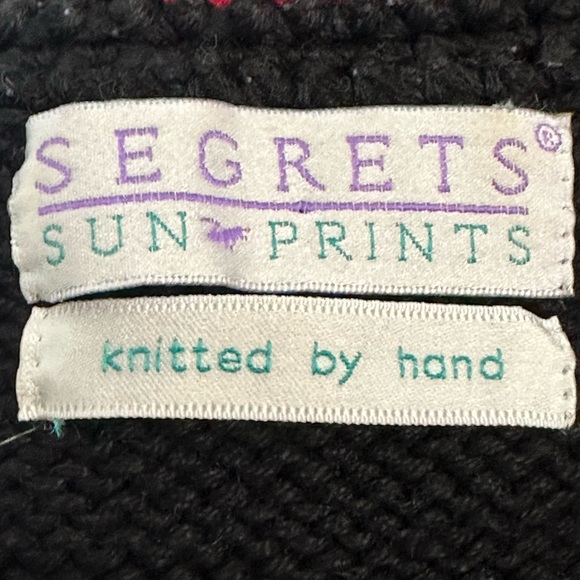 Segrets Sun Prints Sweater L Tribal Animals Vintage - Picture 10 of 11